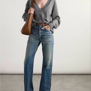 Saint Laurent Classic Blue Wide Leg Jeans